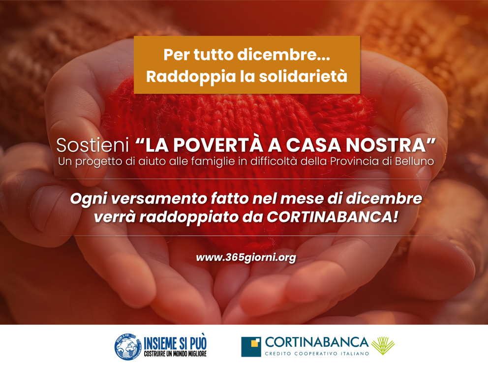CORTINABANCA sostiene "La povertà a casa nostra"! 